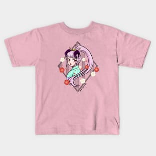 Pink Oni Girl Kids T-Shirt